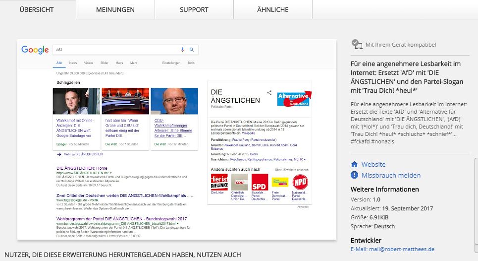 AfD Chrome Extension Download